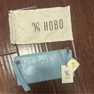 HOBO Vida Light Blue Leather Wristlet